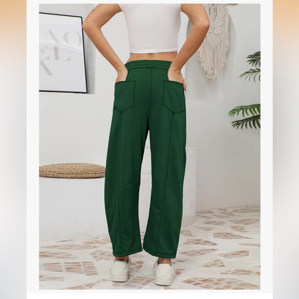 Women's Green Track Pants - Picture 2 of 2